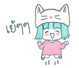 Cherry Neko on the Roof sticker #9741120