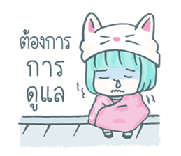 Cherry Neko on the Roof sticker #9741122