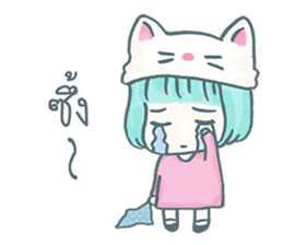 Cherry Neko on the Roof sticker #9741124