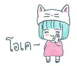 Cherry Neko on the Roof sticker #9741127