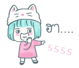 Cherry Neko on the Roof sticker #9741135