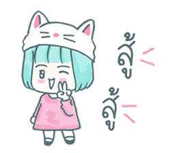 Cherry Neko on the Roof sticker #9741144
