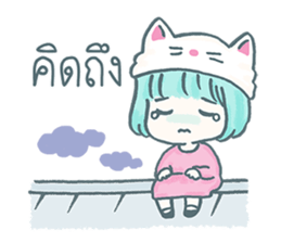 Cherry Neko on the Roof sticker #9741146