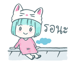 Cherry Neko on the Roof sticker #9741148