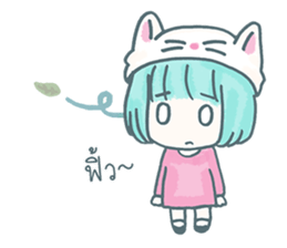 Cherry Neko on the Roof sticker #9741150