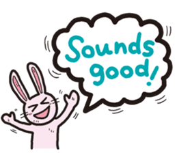 The balloon Sticker of rabbit sticker #9742120