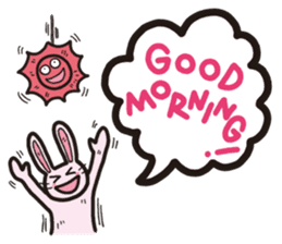 The balloon Sticker of rabbit sticker #9742122