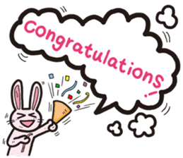 The balloon Sticker of rabbit sticker #9742143