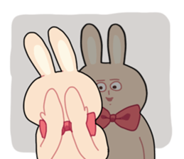 rabbit & cat & bear sticker sticker #9743796