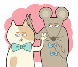 rabbit & cat & bear sticker sticker #9743812