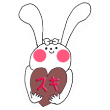 Happy Valentine's from rabbit sticker #9744635