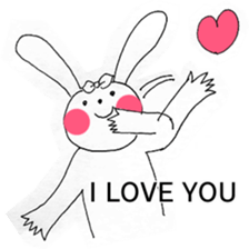 Happy Valentine's from rabbit sticker #9744639