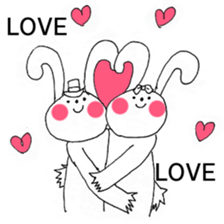 Happy Valentine's from rabbit sticker #9744650