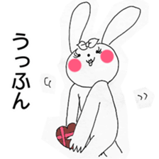 Happy Valentine's from rabbit sticker #9744671