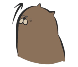 Overweight cat. sticker #9744857