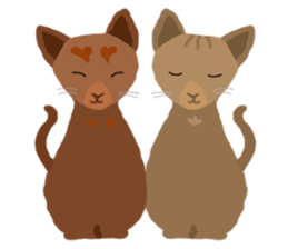 Cute Cat Rakuta and Cocoa sticker #9745037