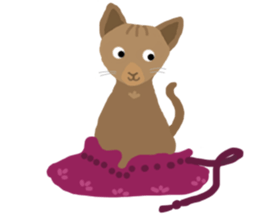 Cute Cat Rakuta and Cocoa sticker #9745048