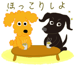 Gaju and Fuku "Naa happy" sticker #9745343