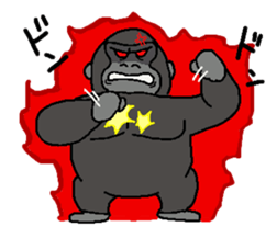 Monkey and Gorilla sticker #9745741