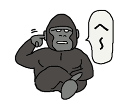 Monkey and Gorilla sticker #9745743