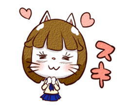 Nyan-cat High School Girl sticker #9748034