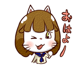 Nyan-cat High School Girl sticker #9748044