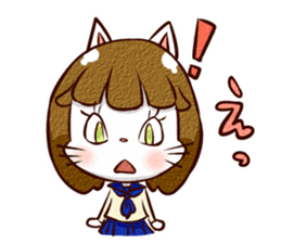 Nyan-cat High School Girl sticker #9748048