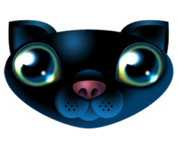 Black cat kurosu sticker #9748656