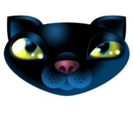 Black cat kurosu sticker #9748657