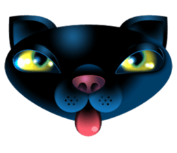 Black cat kurosu sticker #9748658