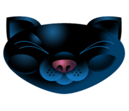 Black cat kurosu sticker #9748659