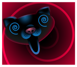 Black cat kurosu sticker #9748660