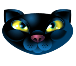 Black cat kurosu sticker #9748662