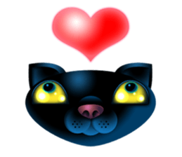 Black cat kurosu sticker #9748664