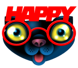 Black cat kurosu sticker #9748666