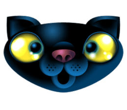 Black cat kurosu sticker #9748667