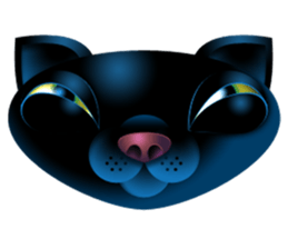 Black cat kurosu sticker #9748669