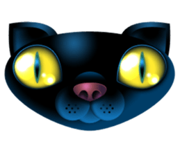 Black cat kurosu sticker #9748670
