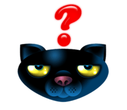 Black cat kurosu sticker #9748672