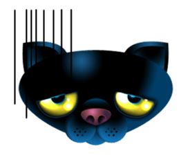 Black cat kurosu sticker #9748674