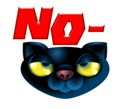 Black cat kurosu sticker #9748678