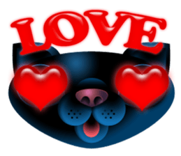 Black cat kurosu sticker #9748679