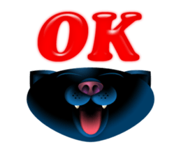 Black cat kurosu sticker #9748680