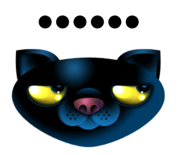 Black cat kurosu sticker #9748683