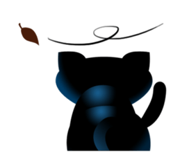 Black cat kurosu sticker #9748685