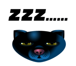 Black cat kurosu sticker #9748686