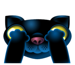 Black cat kurosu sticker #9748687