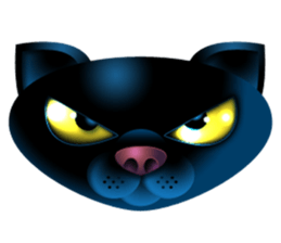 Black cat kurosu sticker #9748688