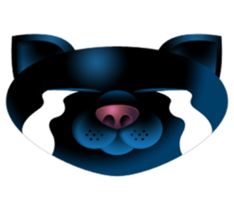 Black cat kurosu sticker #9748689