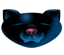 Black cat kurosu sticker #9748691